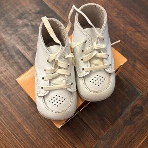Vintage Herbst Child Life White Leather Size 2 Kids Shoes With Box
